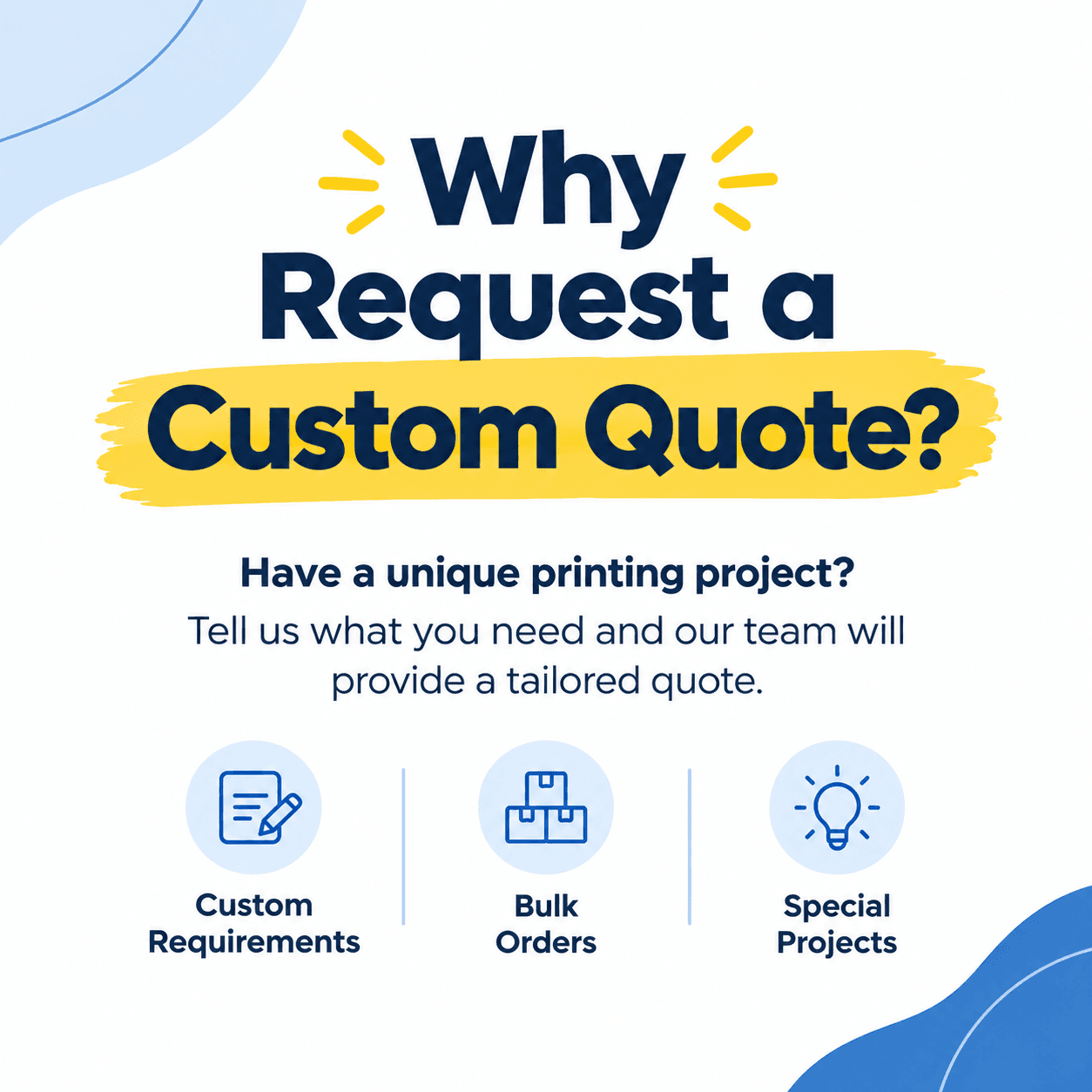 Custom Printing – Request a Quote Custom Printing – Request a Quote