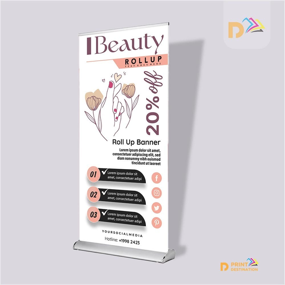 Silver Pull-Up Banner – 850 × 2190 mm Silver Pull-Up Banner – 850 × 2190 mm
